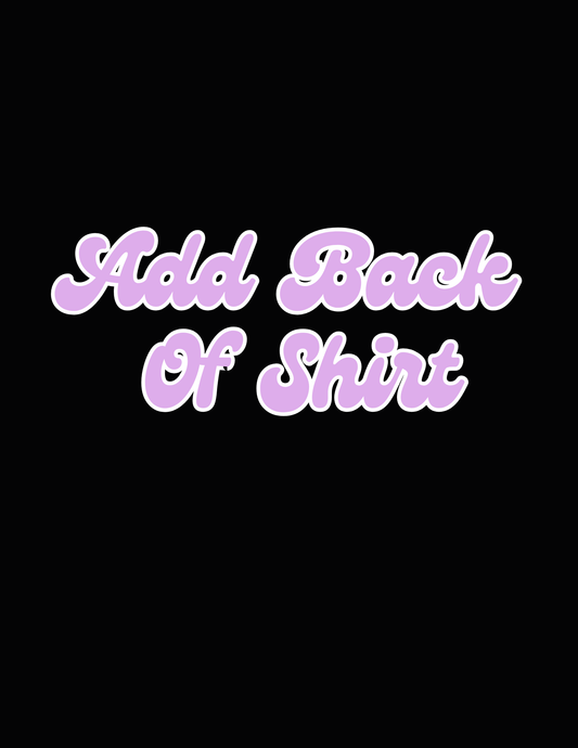 Add back of shirt